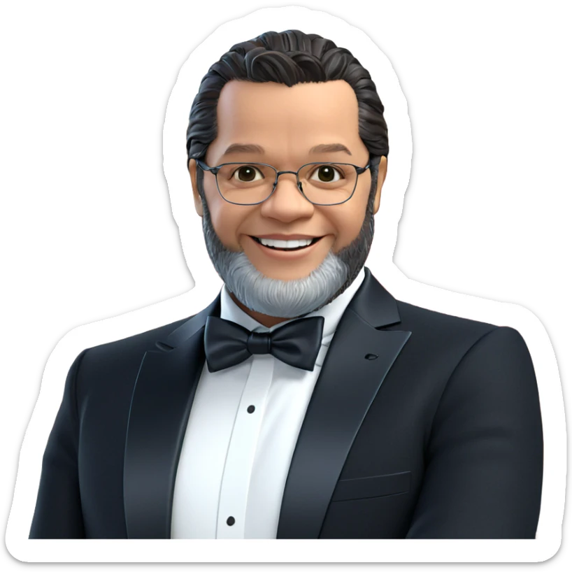 dapper smile in formal attire sticker