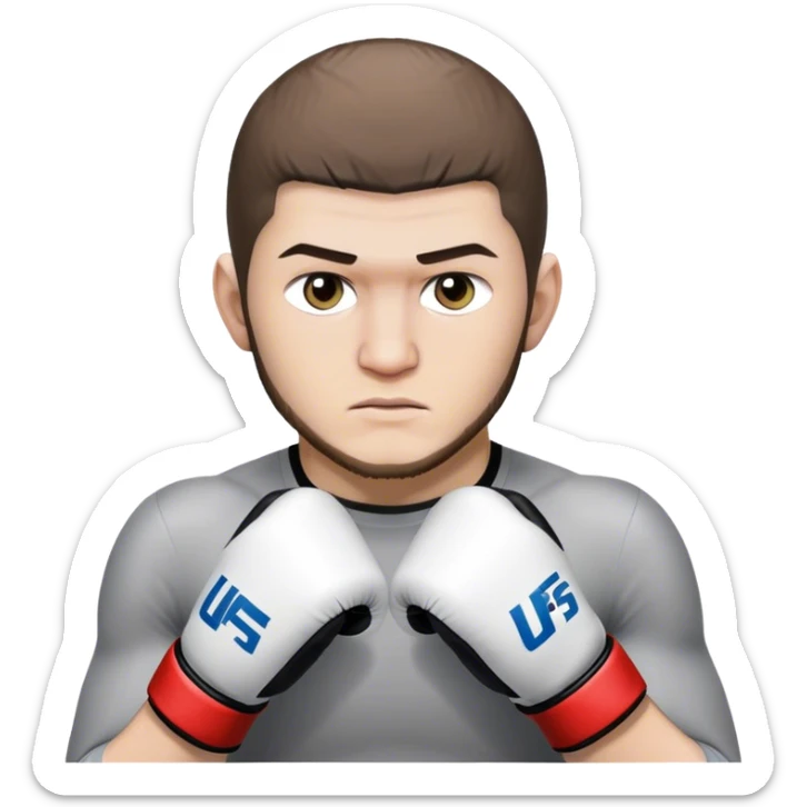 Khabib Nurmagomedov in ufs gloves sticker