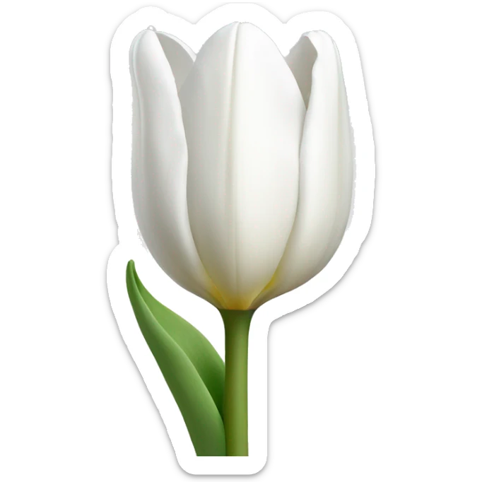 white tulip sticker