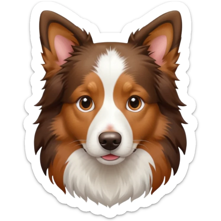 Colorful Border collie Dog, Border collie Portrait, Dog Sticker Clip art sticker
