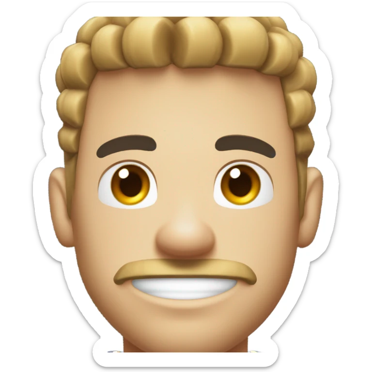 very light skin with freckles guy almost pale with 2 strand black twitsts yelling with basketball jersey and diamond chain on with dread that are long to his shoulders.  goatee and mustache. no beard or side burns. black hair and lack facial hair. old school Mario style pixelated sticker