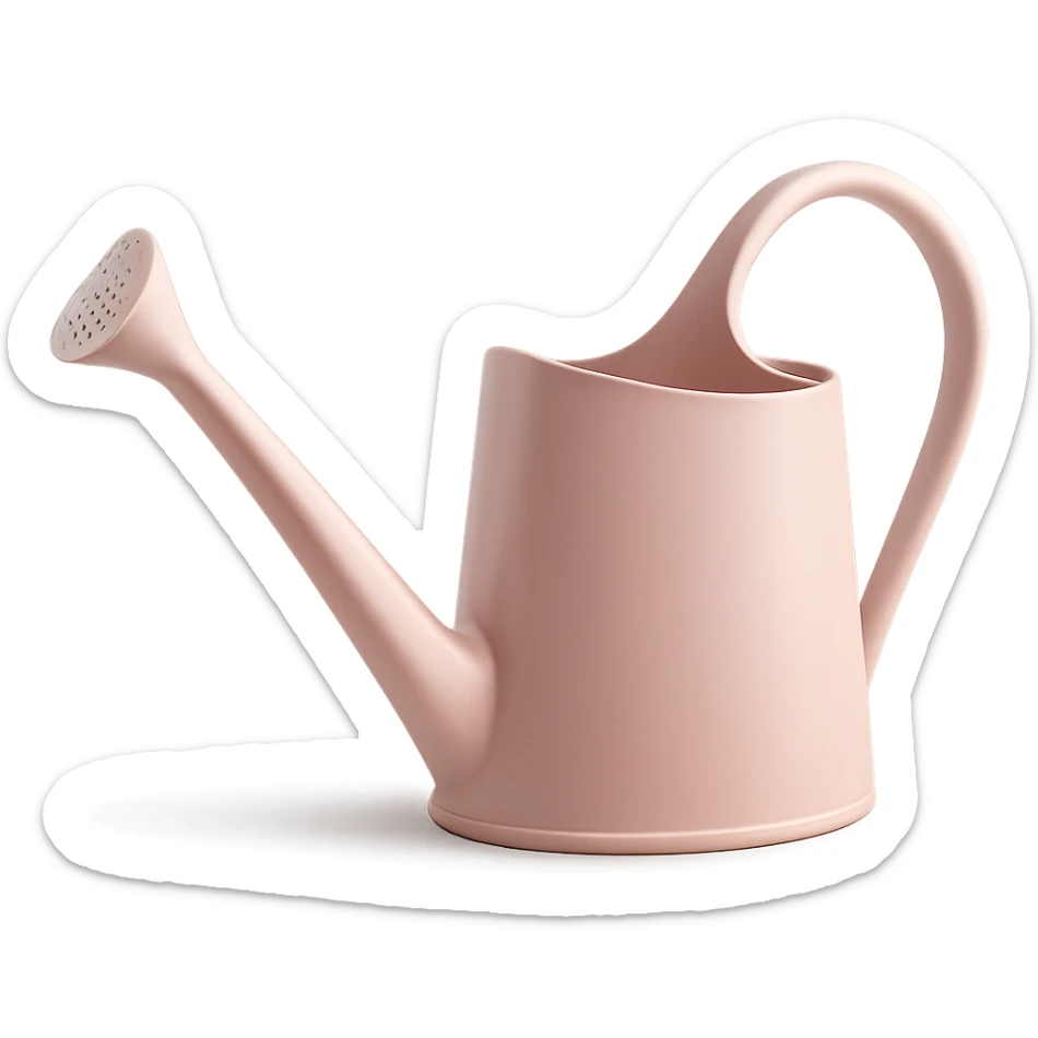 pink watering can, elegant sticker