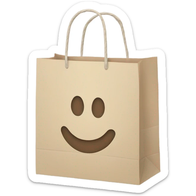 Shopping bag sticker