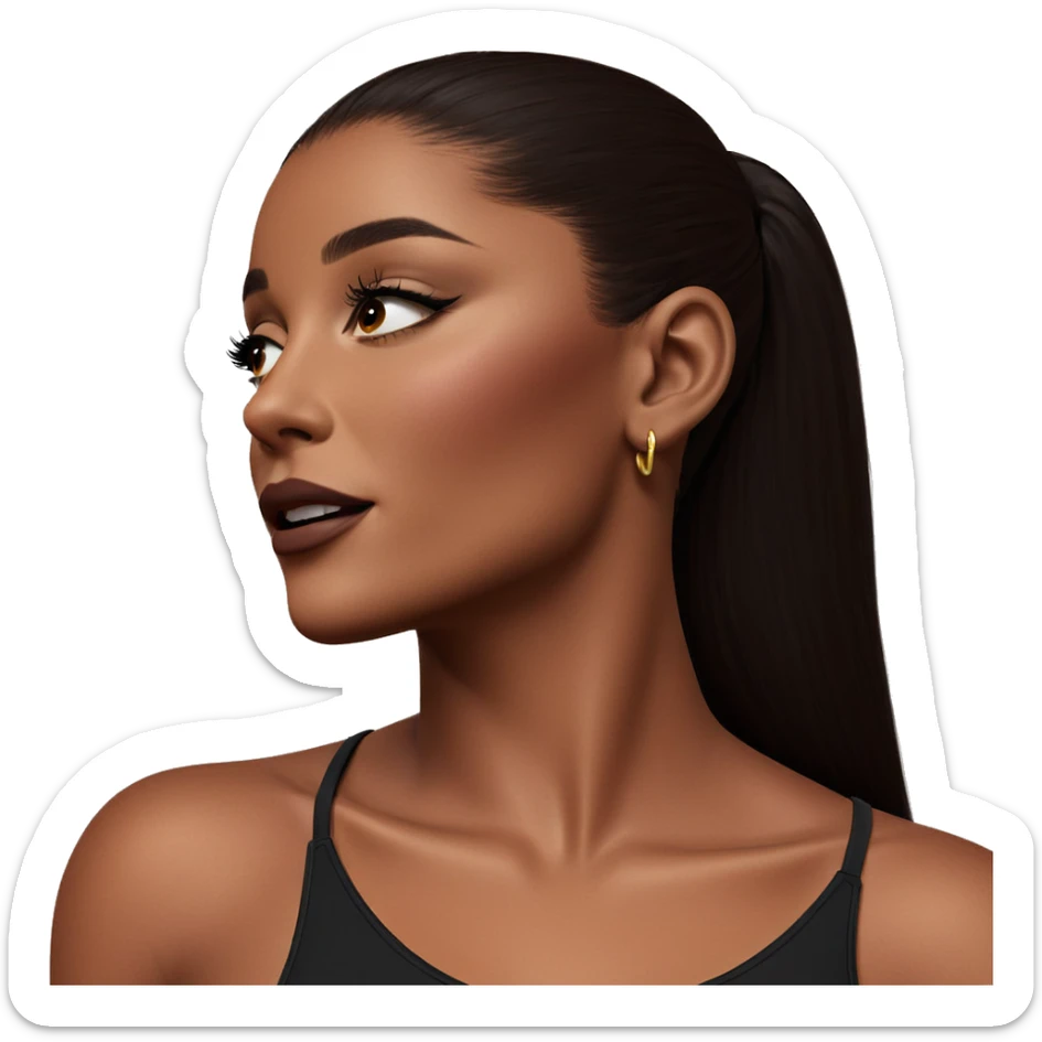 portrait of dark-skinned beauty sticker