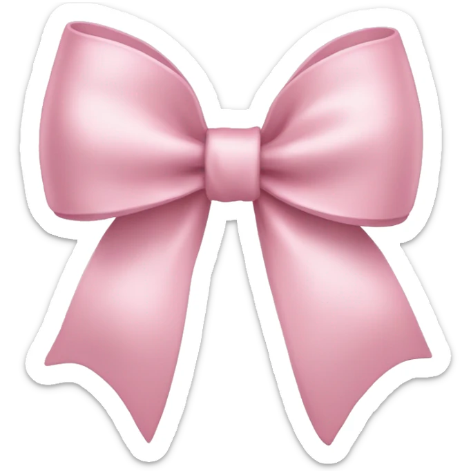 light pink bow sticker