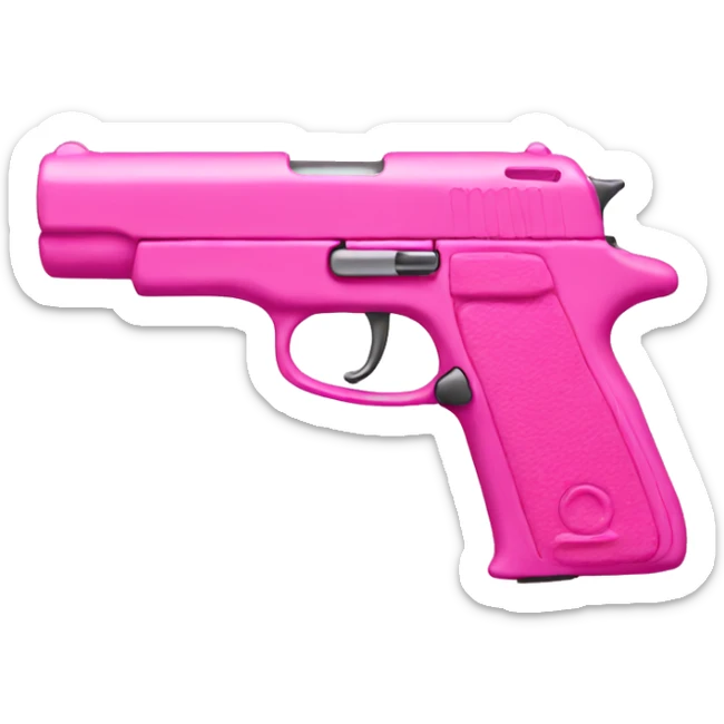 Pink gun sticker
