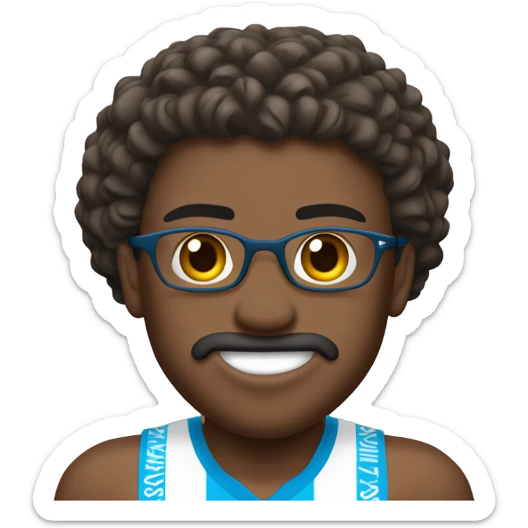 Un marseillais avec le maillot de l’Olympique de Marseille  sticker