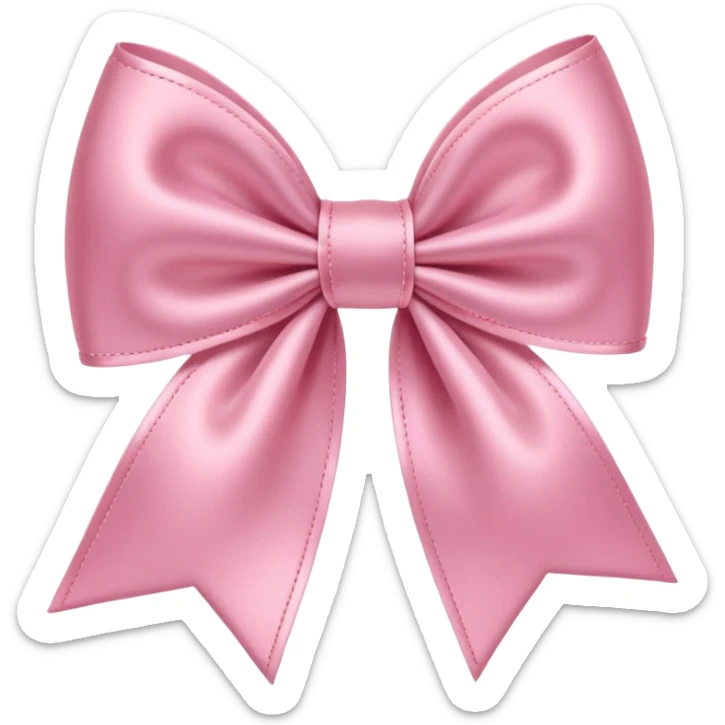 pink coquette bow with a heart in the middle, delicate and feminine, soft pink tones, elegant details sticker