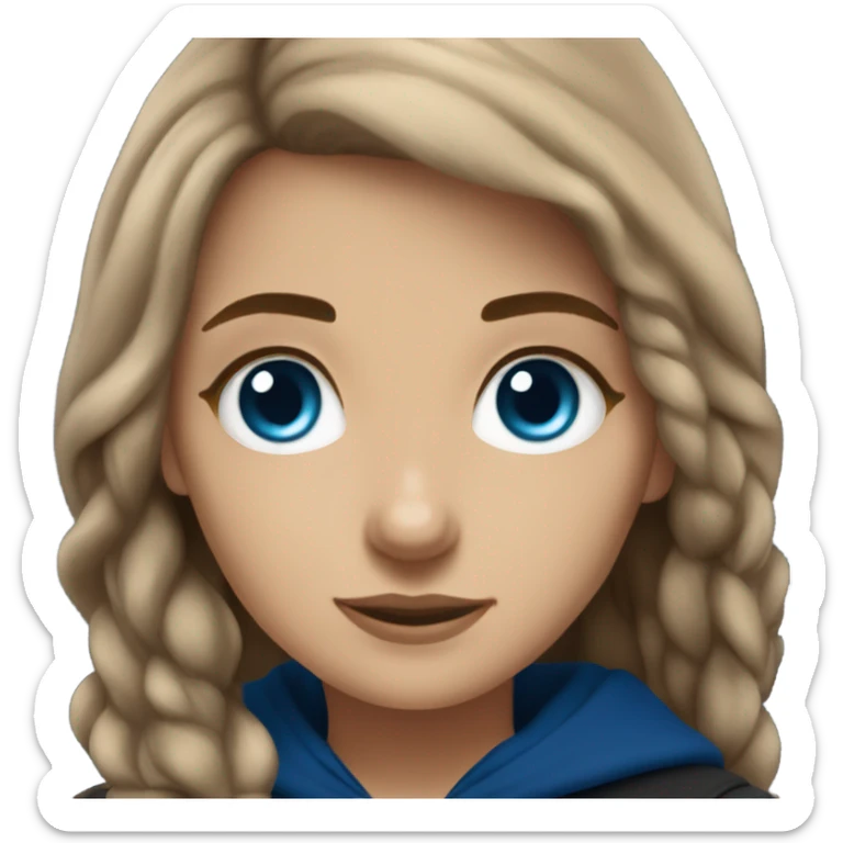 Harry Potter ravenclaw girl light brown hair blue eyes  sticker
