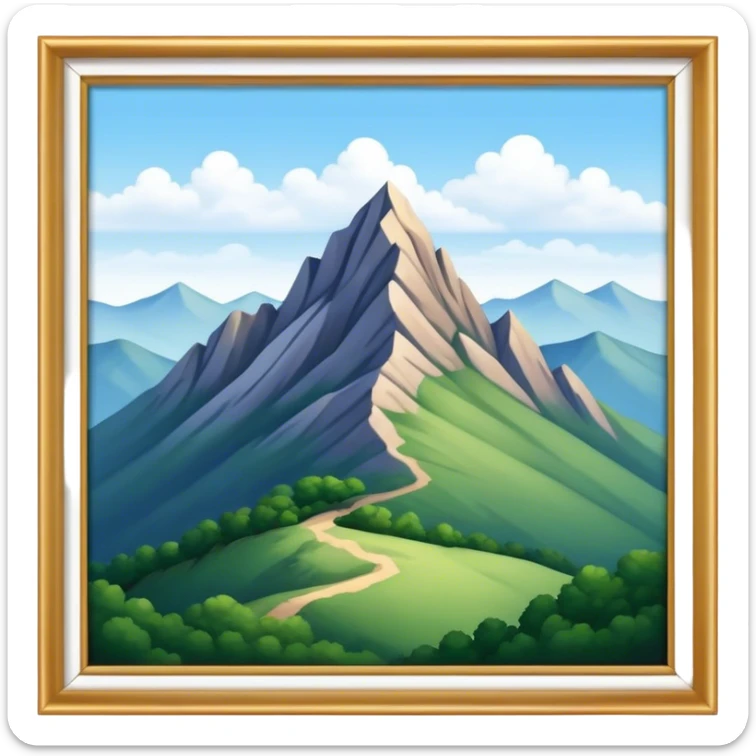 A high point or top of a hill or mountain, offering a clear view of the area below sticker