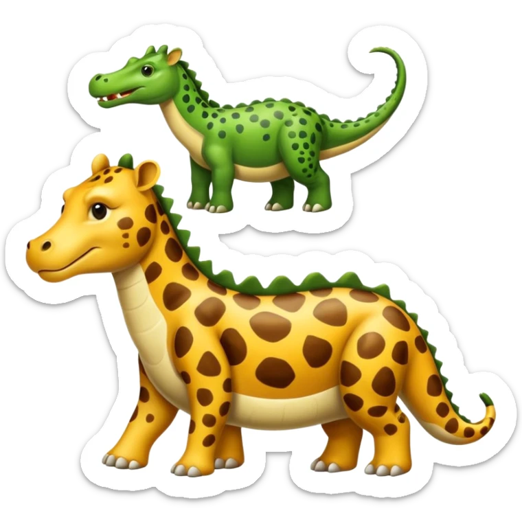 Make an imagine of an animal that has a mix of a giraffe, hippopotamus, crocodile and a jaguar  sticker