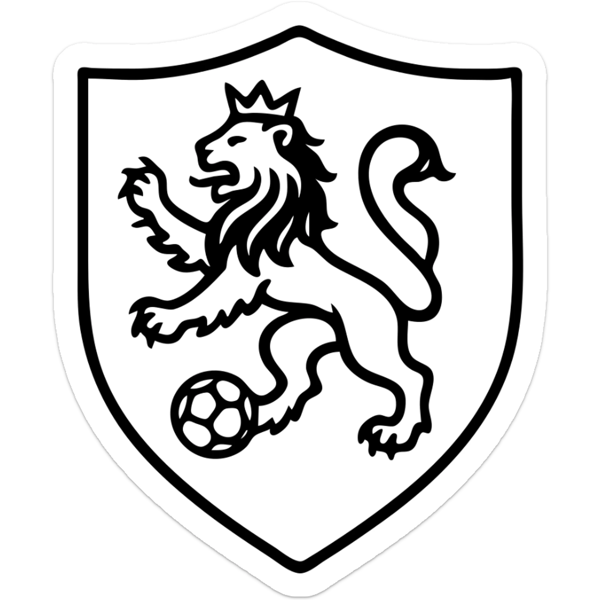 classic style English Premier League badge, shield shape, detailed lion, gold and blue, traditional football crest, no text sticker