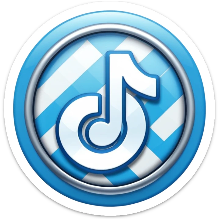 Make me an verified tiktok emoji like the one that's blue and inside is a white check sticker