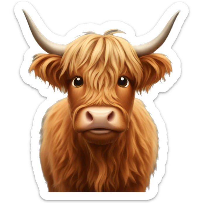 Highland cow sticker
