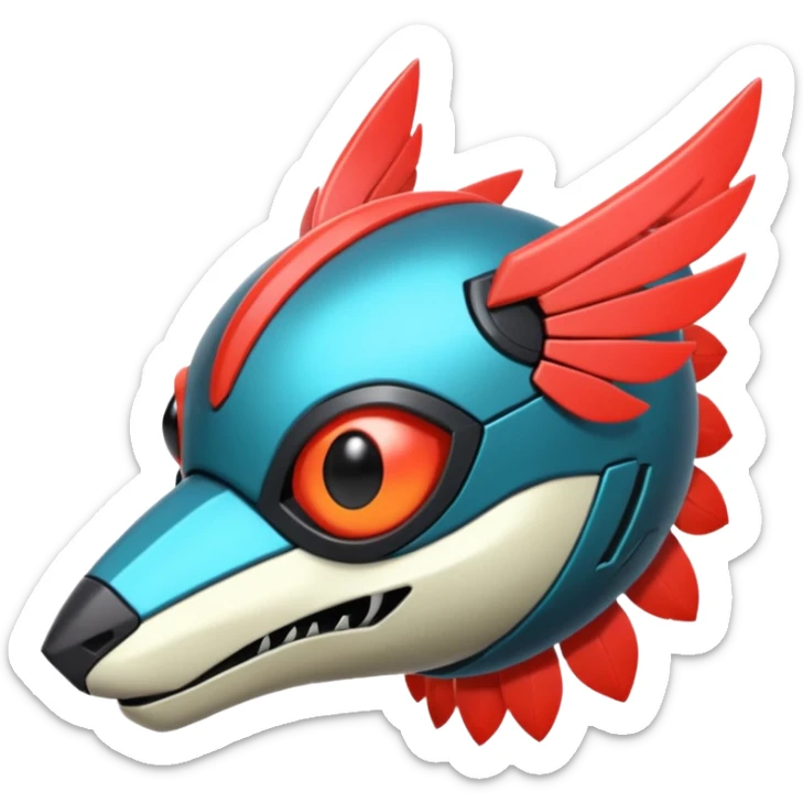  exotic tropical cyber-Sleuth-Loyd-Garmaddon-Litten-Linoone-Noibat-Fakémon-Pokémon-Vernid-creature sticker