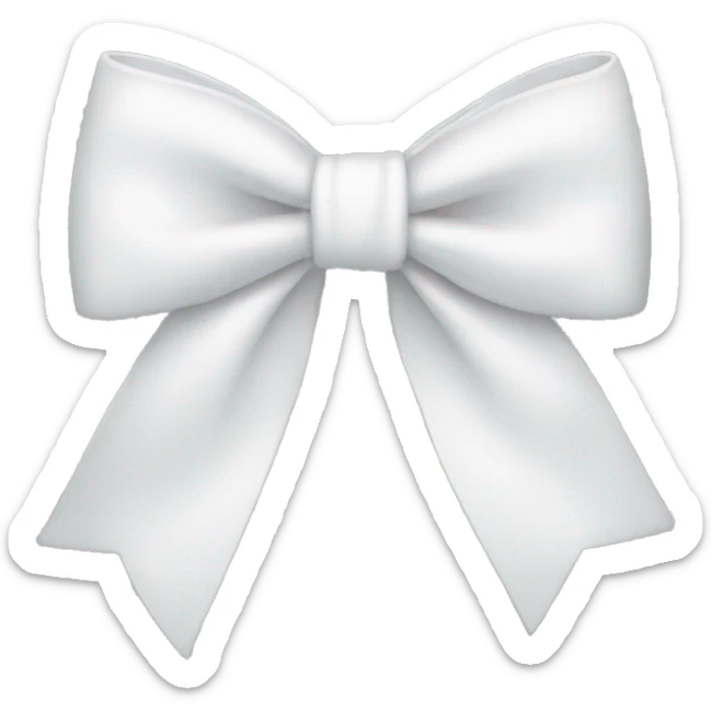 white bow sticker