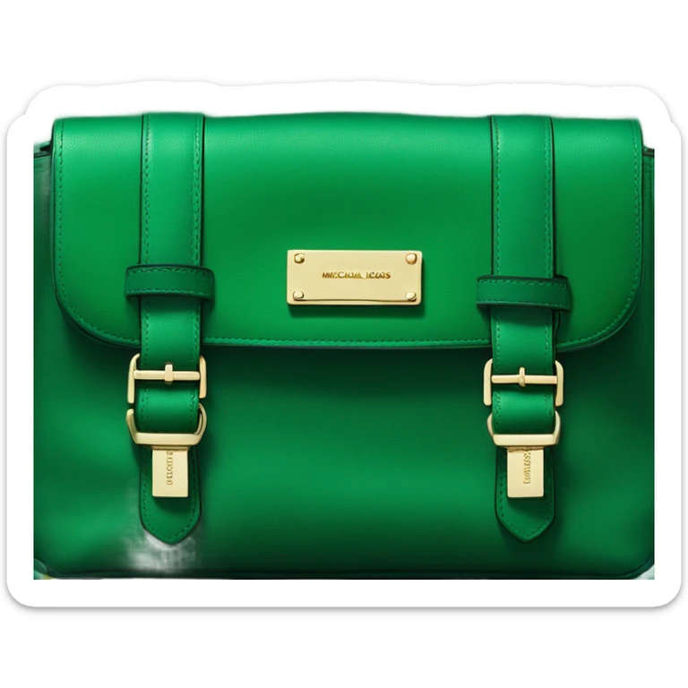 Realistic dark green to emerald green ombre michael kors  satchel purse.  sticker