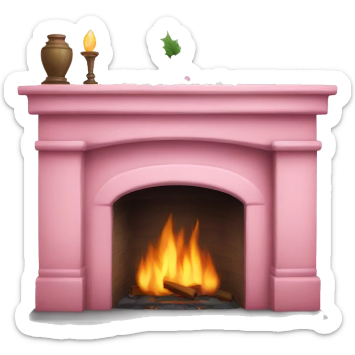 Winter Pink FirePlace sticker