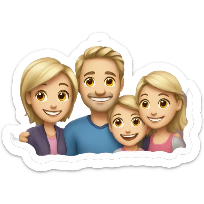 happy family  sticker