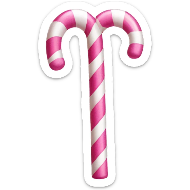 Pink candy cane sticker