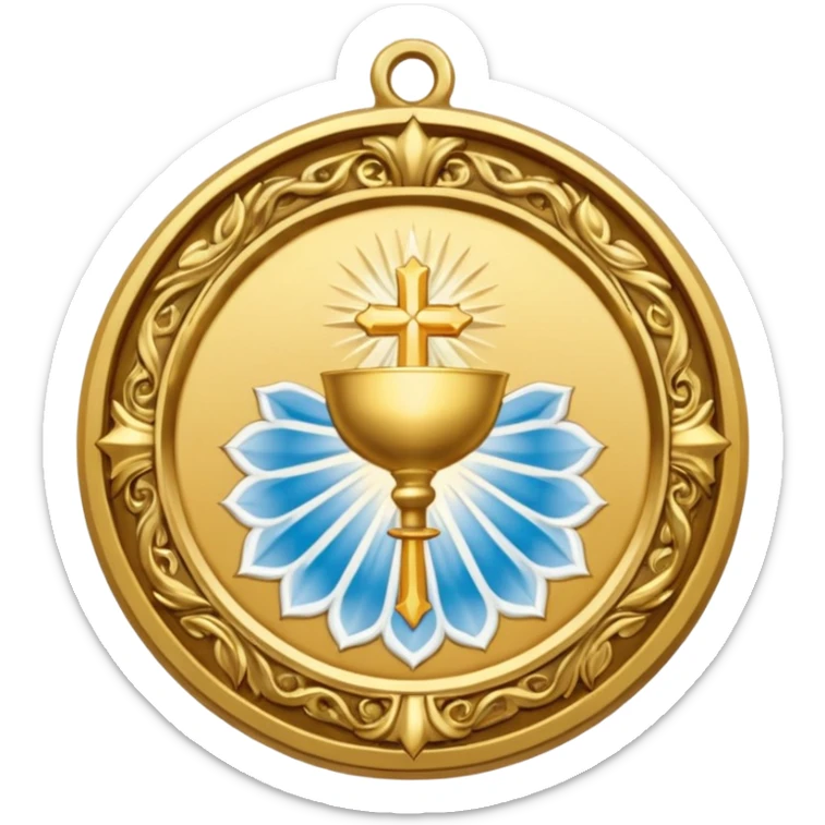 Distintivo de la adoración nocturna mexicana con imagen del santísimo  sticker