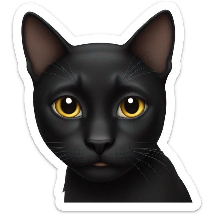 Black cat  sticker
