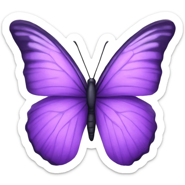 Purple butterfly  sticker