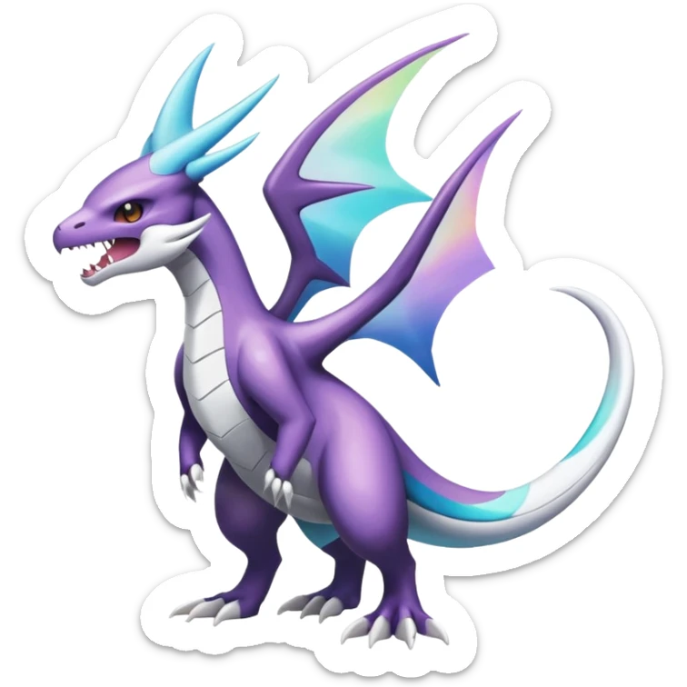 Shiny Noivern-Latios-Marowak-Lugia-Fakémon-hybrid-creature (full body)  sticker