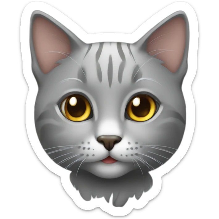 cat gray cute sticker