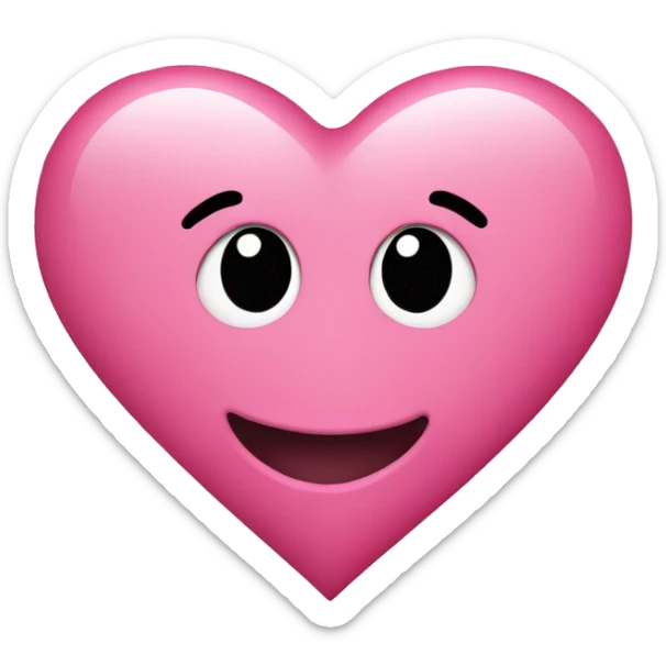 Pink heart sticker