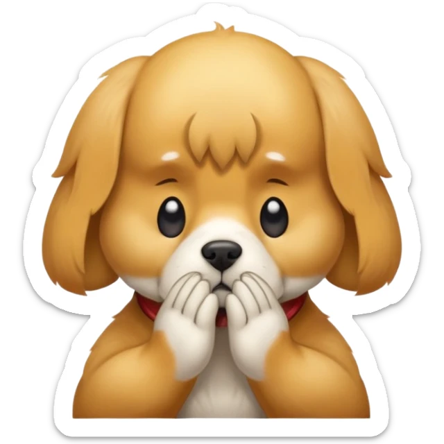 Dog praying  sticker