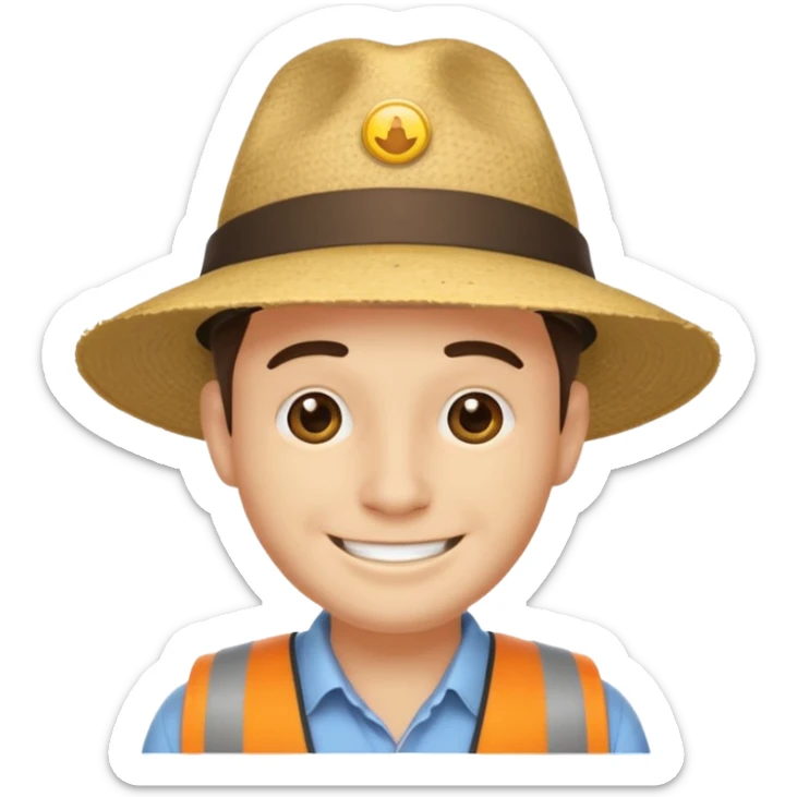 homme créole réunionnais  avec chapeau embouteillage route  sticker