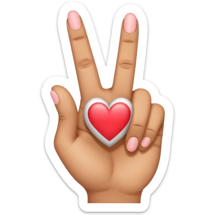 hand korean finger heart emoji that has the middle finger sticking out sticker