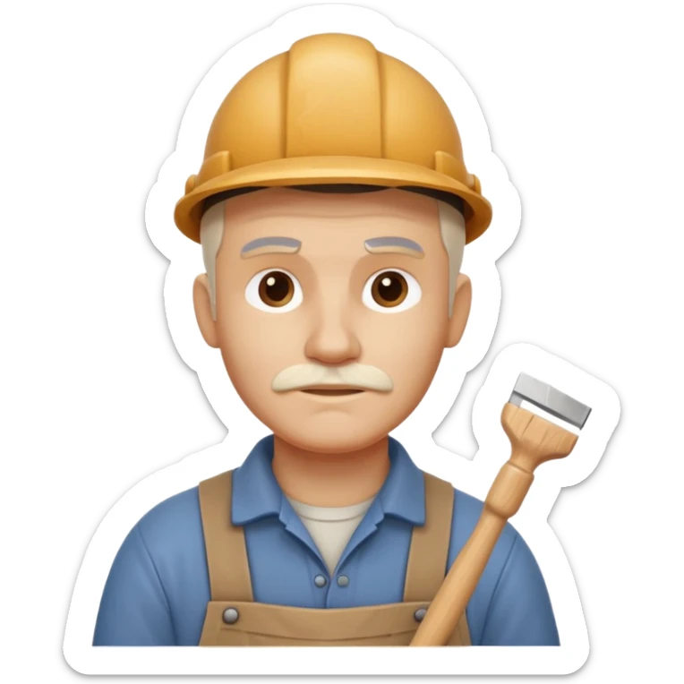 wood carving carpenter portrait, head and shoulders only, carving wooden figure with chisel, wood shavings visible, focused craftsman expression, artisan workshop vibe, 3D cartoon style, mobile game icon style, clean background, no text, no watermark
 sticker