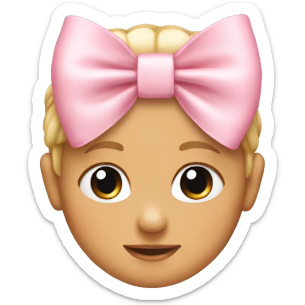 Baby pink bow  sticker