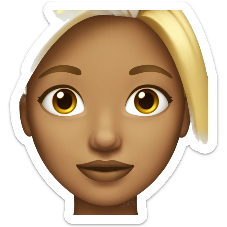 Golden skin girl with blonde hair  sticker