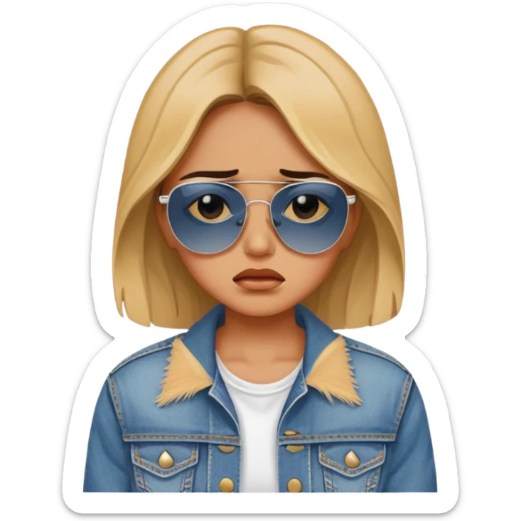 Can you make a girl version of slack's "crying sunglasses cowboy" sticker