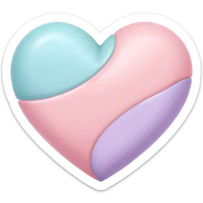 Pastel heart sticker