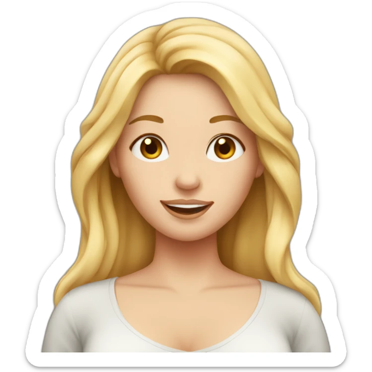 A Woman with Long blond Hair is pregnant celebrating her Birthday sticker