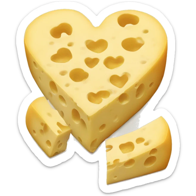 cheese heart sticker