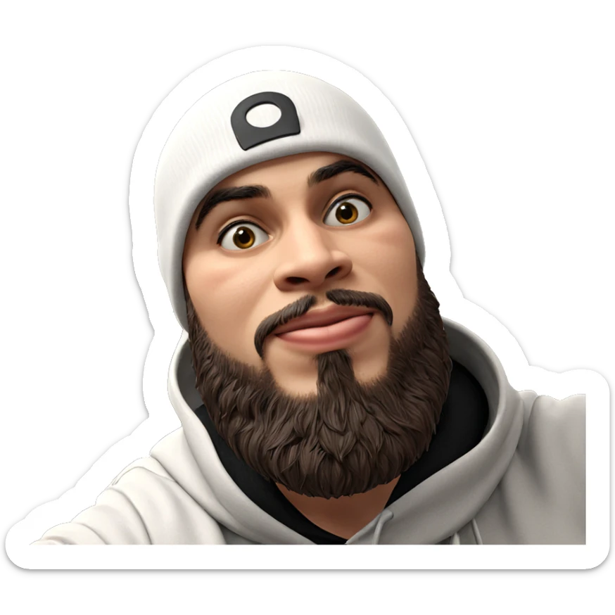 realistic cosplay of male character sticker