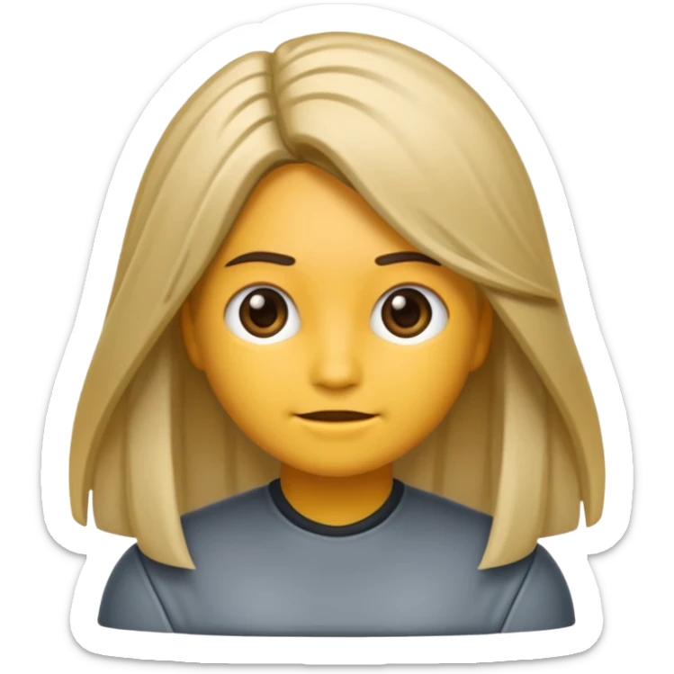emoji de una persona que le estan haciendo mechas californianas sticker