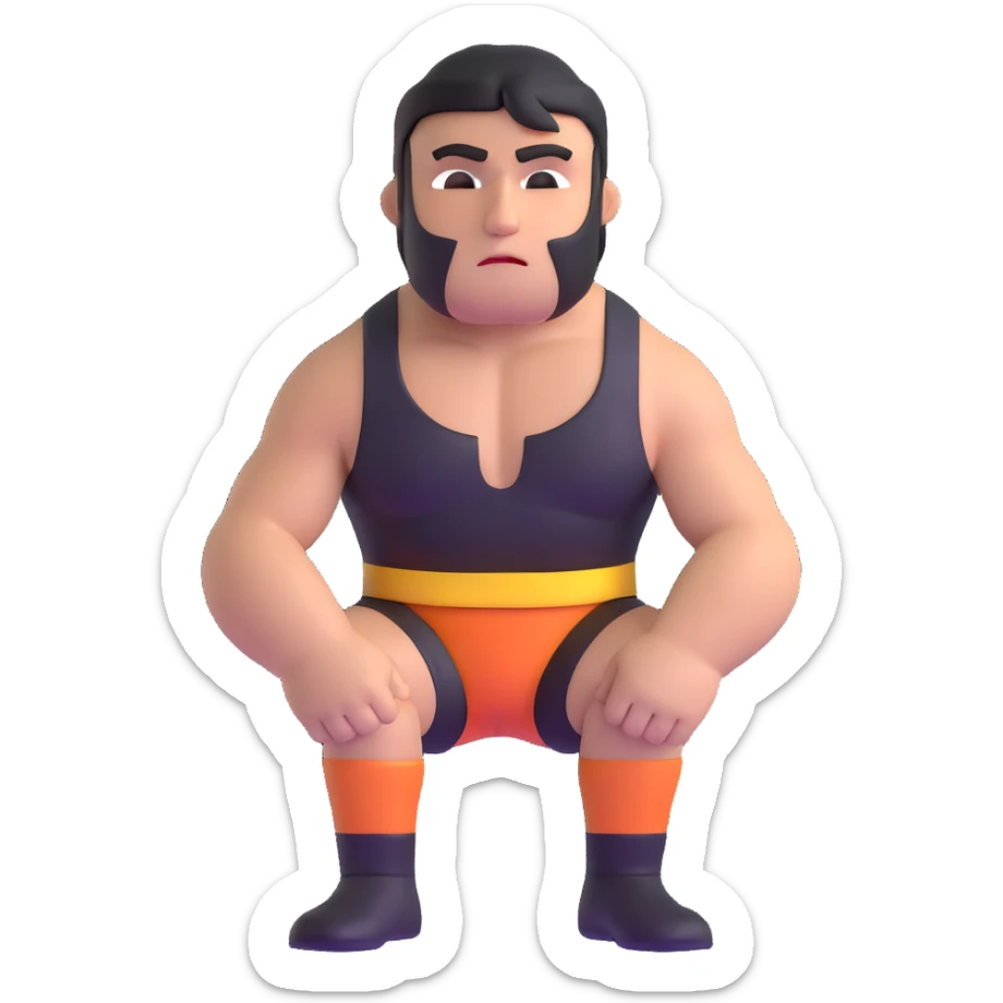 sad wrestler sticker