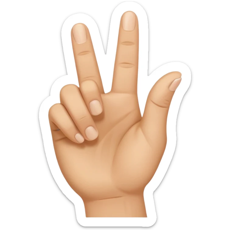 I want an emoji that looks like these👌🏻🤏🏻but i want that the the middle vinger touches the tumb and the other vingers dont. sticker