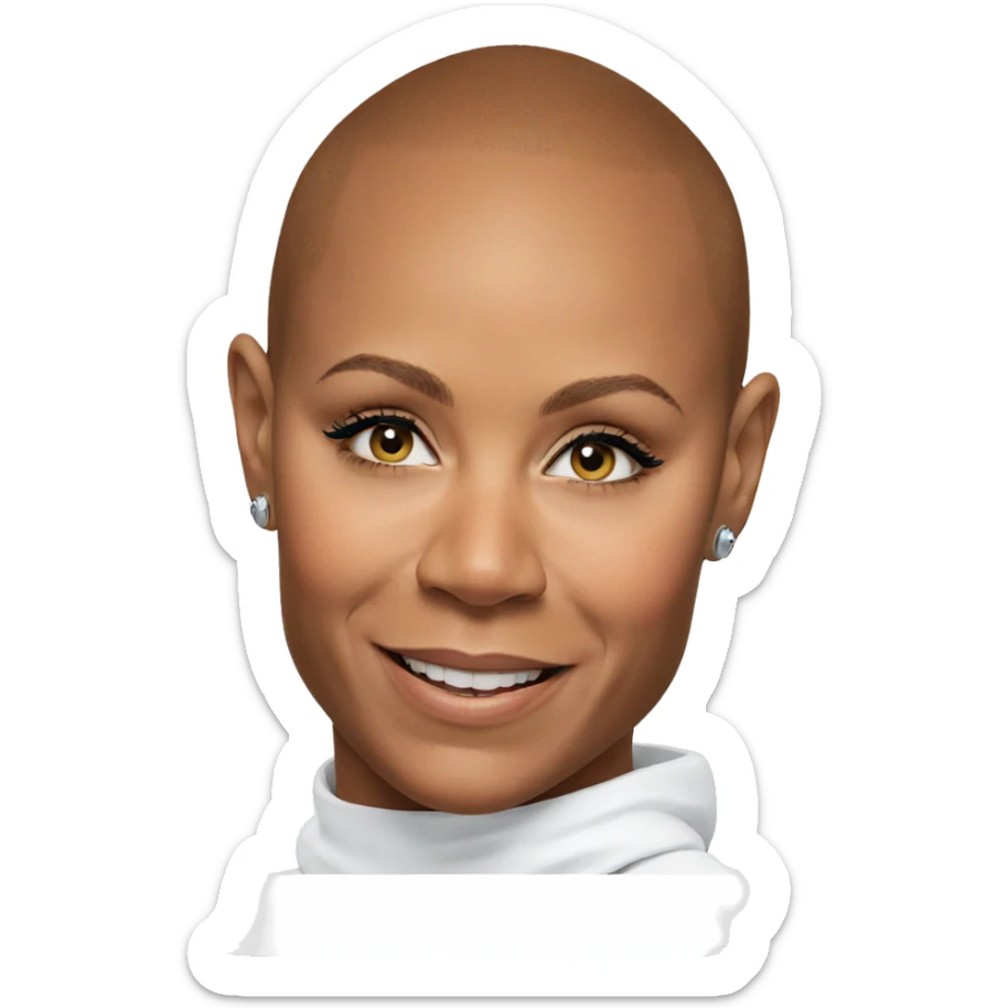 smiling boy with earrings sticker