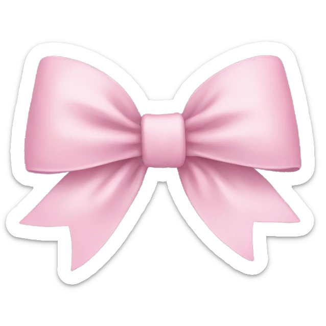 baby pink bow sticker