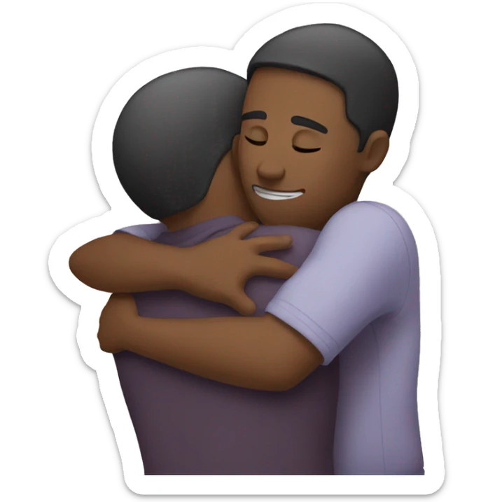 Emotional hug sticker