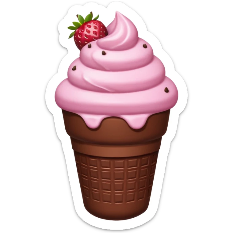 Bolis sabor chocolate 🍫  y uno sabor fresa 🍓 que sea un bolis de hielo gordito sticker