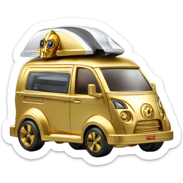 Hot Wheels 2014 Star Wars C-3PO Van Character Cars sporty car  sticker
