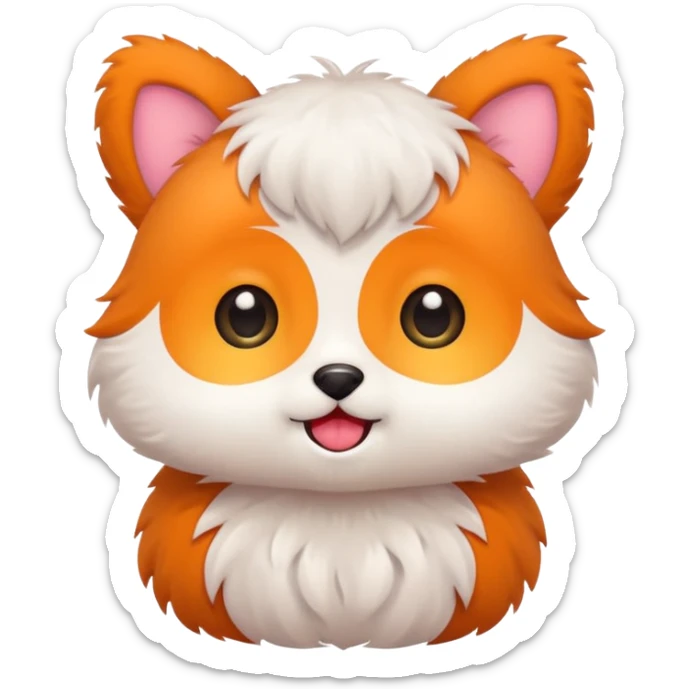 cute anime kawaiii figure icon no like really cute like a little chibi animal being all cute and happy sticker